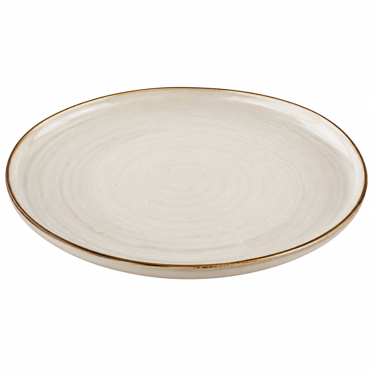 Grande Assiette Ronde Beige 28 cm