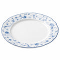 Assiette en Porcelaine Motif Floral Bleu 28 cm