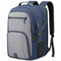 Sac à dos multifonction bleu et gris avec compartiments multiples
