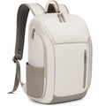 Sac à dos beige pour ordinateur portable 15 pouces avec compartiments multiples