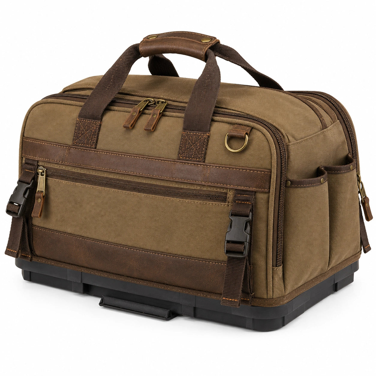 Sac à outils marron avec base rigide 40cm