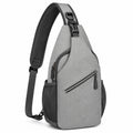 Sac bandoulière antivol imperméable gris avec sangle réglable 10L