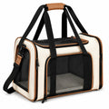 Sac de transport pour animaux avec ventilation Beige/Marron