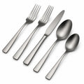 Ensemble de Couverts en Acier Inoxydable Finition Mate Argenté