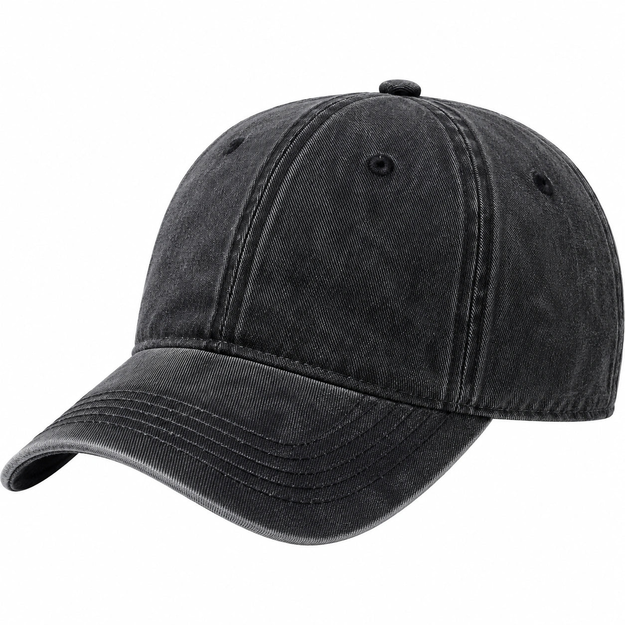 Casquette de baseball noire unisexe réglable