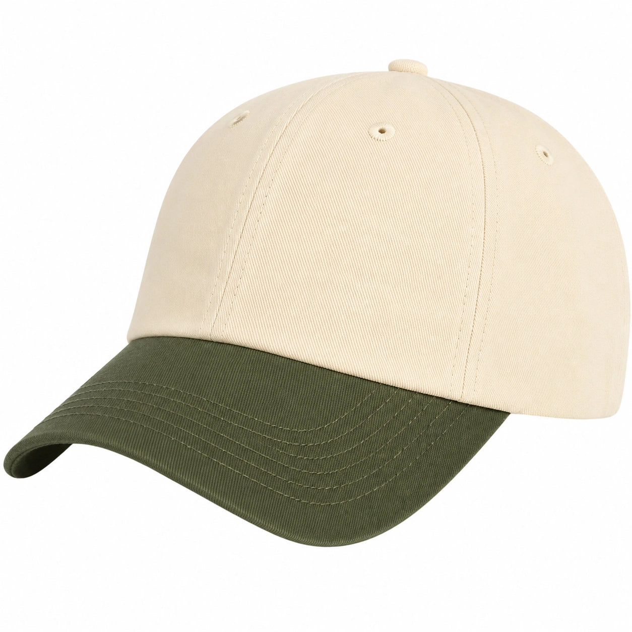Casquette Unisexe Beige et Olive Réglable