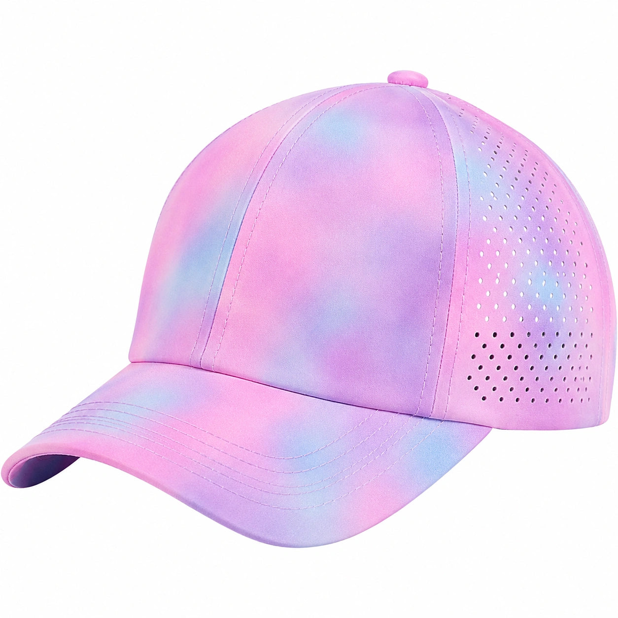 Casquette unisexe tie-dye rose violet avec aérations