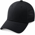 Casquette noire unisexe avec ventilation et visière incurvée
