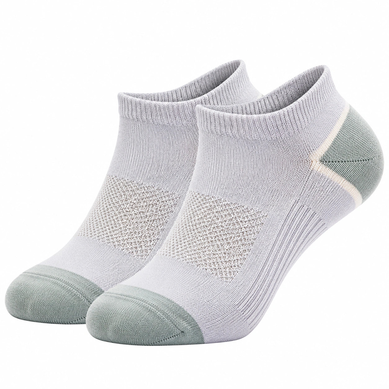Chaussettes courtes respirantes gris clair pour adultes