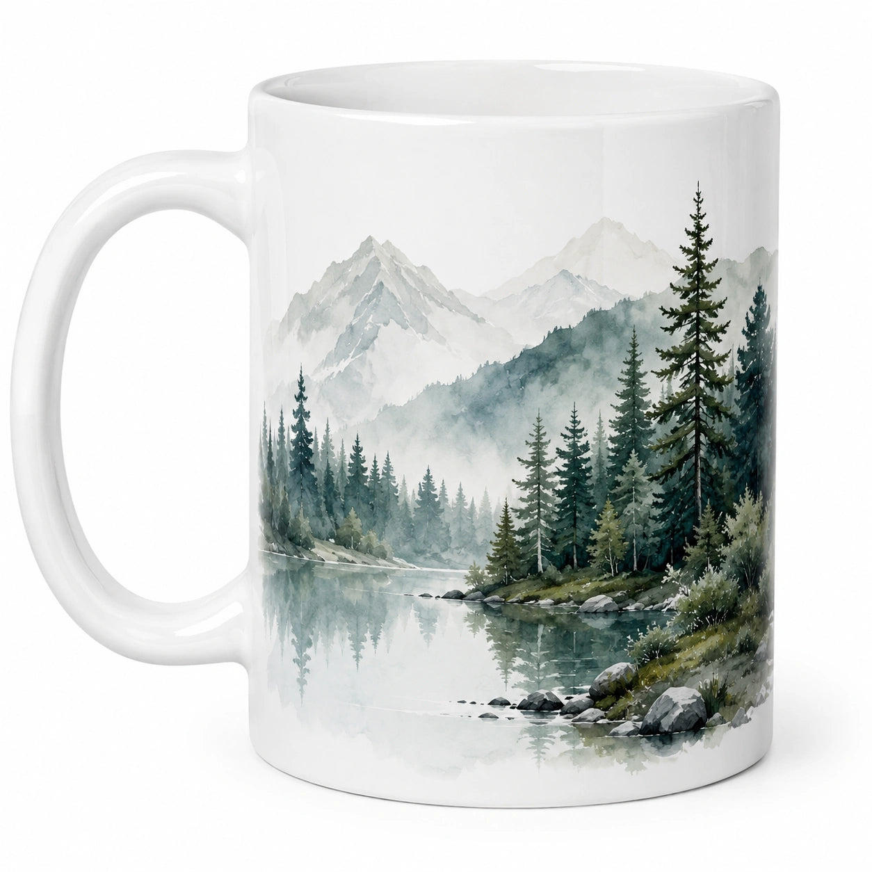 Tasse en Céramique avec Motif Paysage Montagneux
