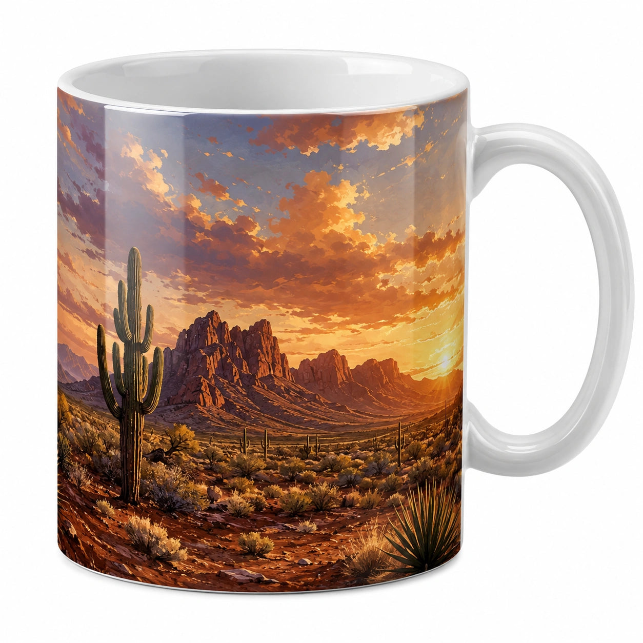 Tasse en Céramique Motif Paysage Désertique