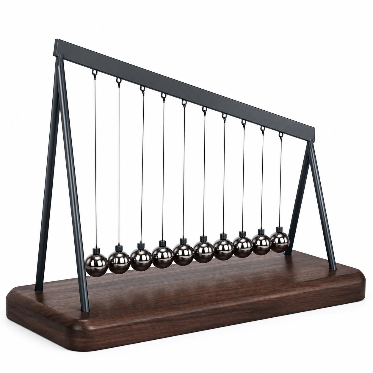 Pendule de Newton 10 Billes Noir et Brun