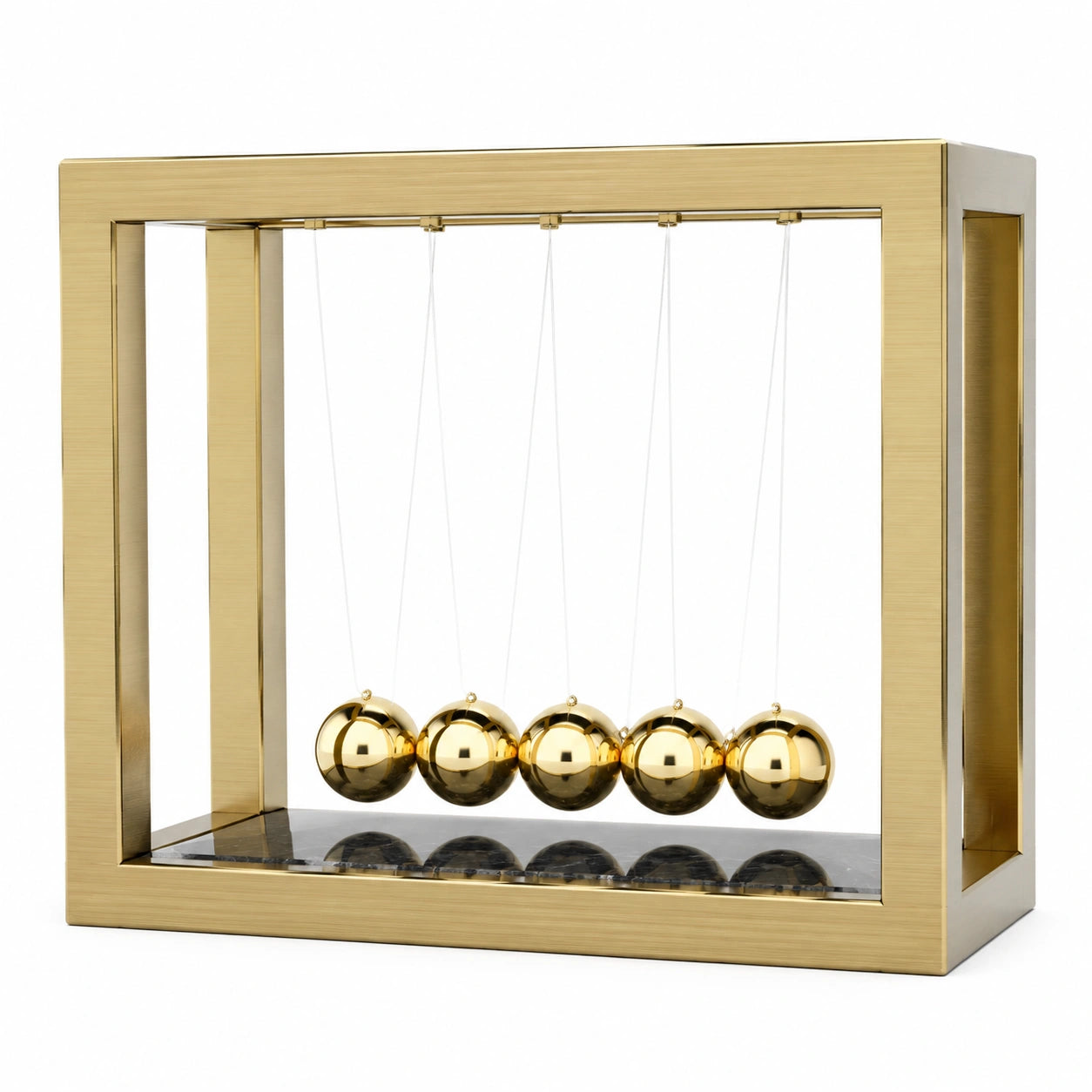 Pendule de Newton doré décoratif de bureau