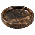 Plateau rond en marbre marron 30 cm