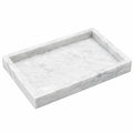 Plateau rectangulaire en marbre blanc élégant