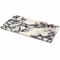 Plateau rectangulaire en marbre blanc et noir 30x15cm