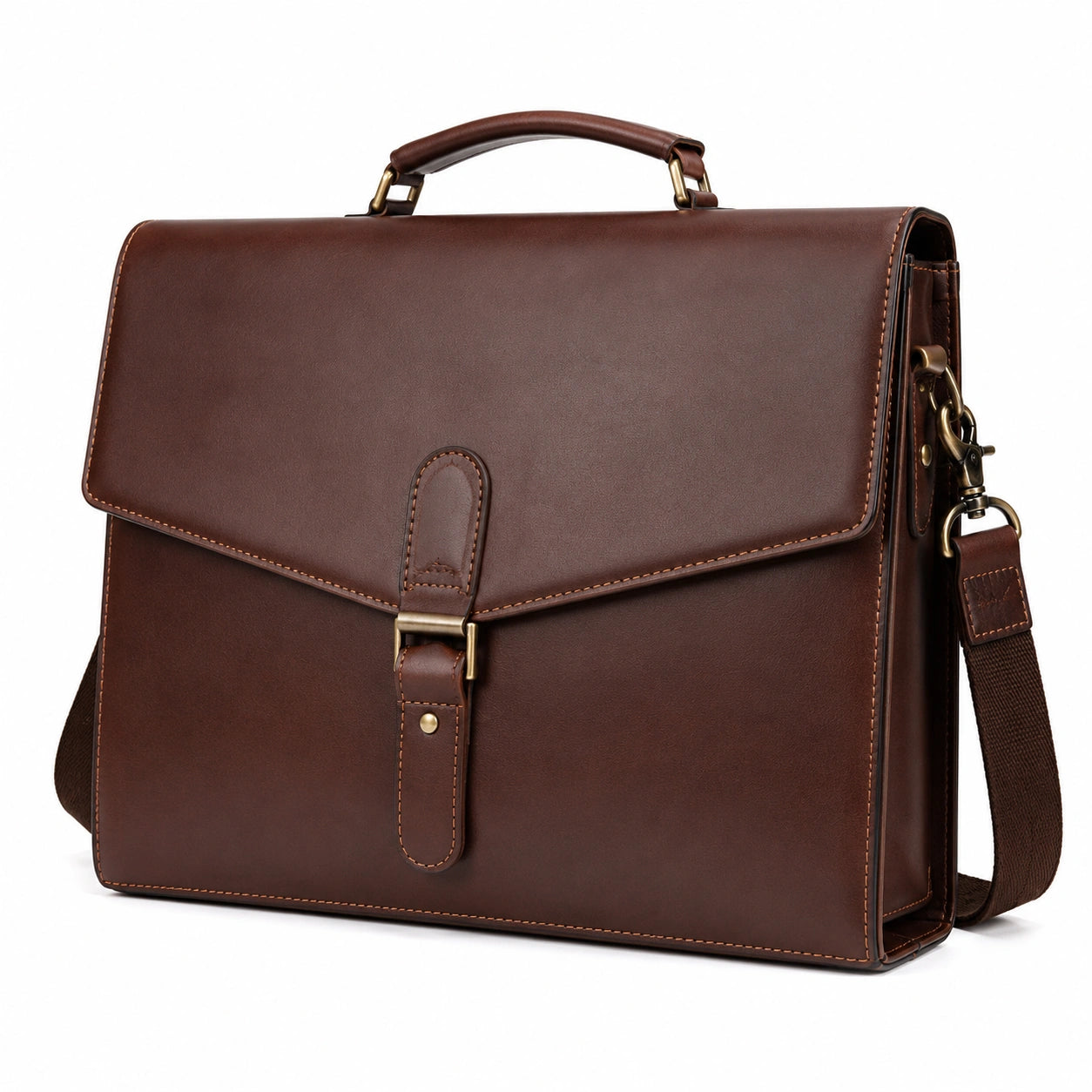 Malette en Cuir Élegante pour Hommes - Marron
