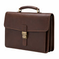 Serviette de Bureau Classique Marron avec Fermeture à Boucle