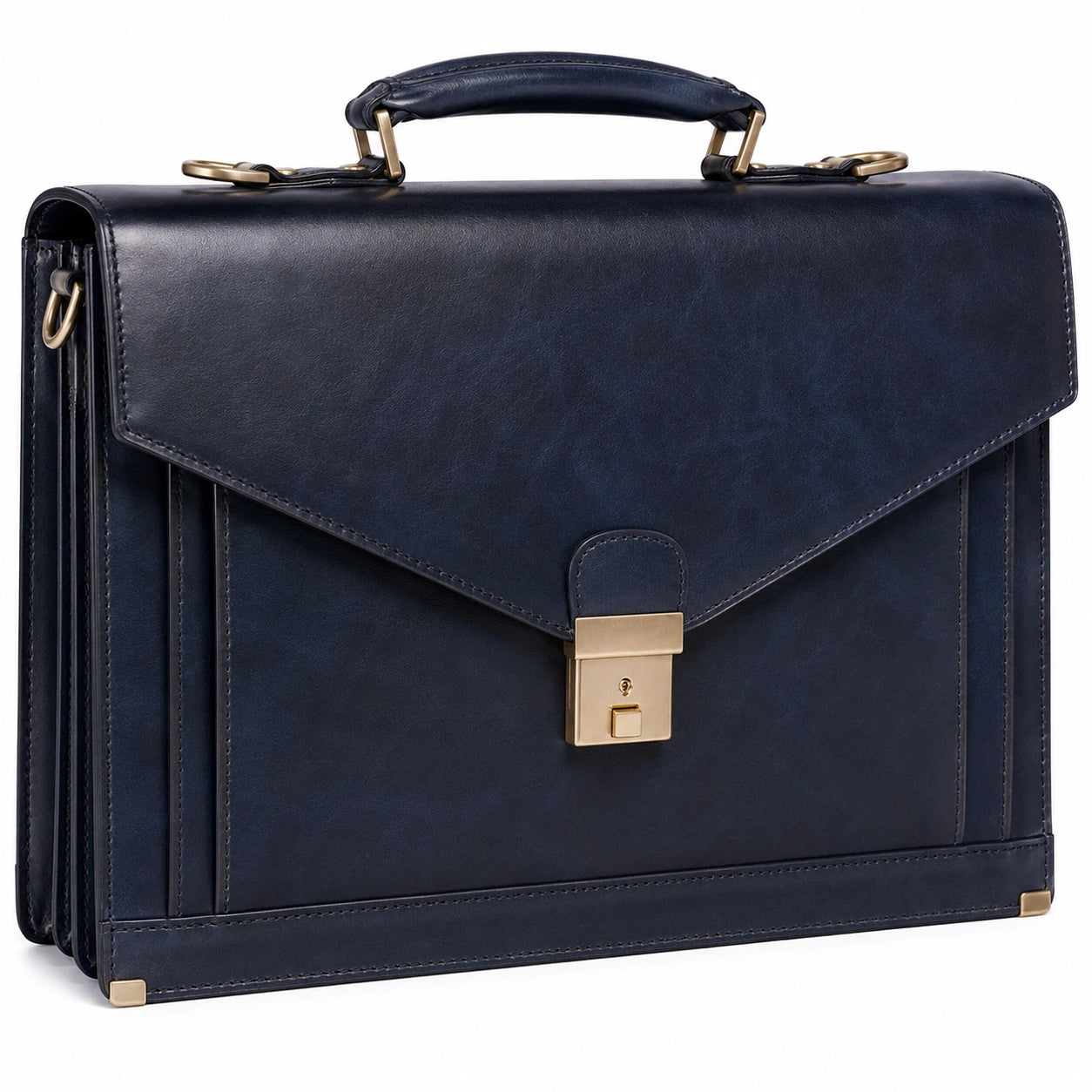 Serviette professionnelle bleue avec fermeture à serrure