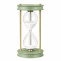 Sablier décoratif moderne en vert et or avec durée de 60 minutes