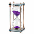 Sablier décoratif en verre avec sable violet