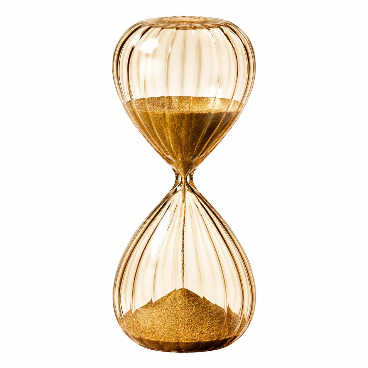 Sablier en Verre Soufflé Doré 30 Minutes