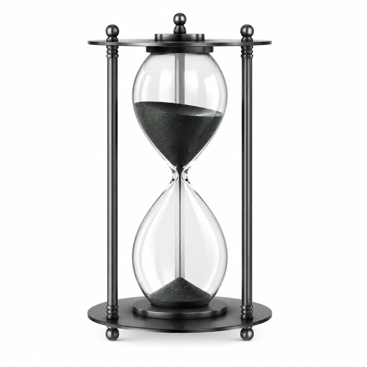 Sablier Noir Moderne pour Déco Intérieure 30 Minutes