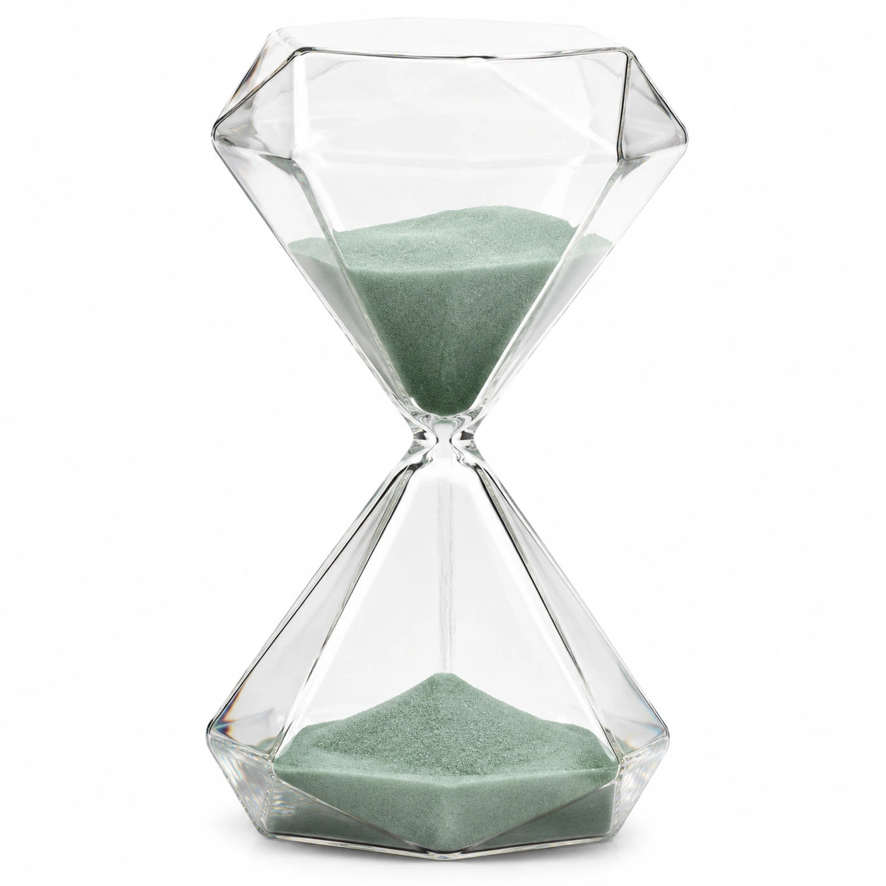 Sablier en Verre Design Moderne avec Sable Vert